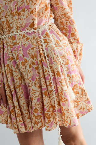 Blouse-jurk - Roze en Camel