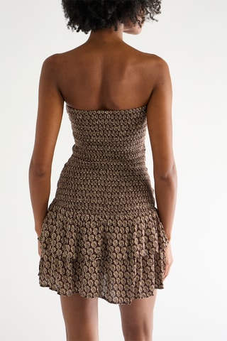 Strapless Jurk - Bruin
