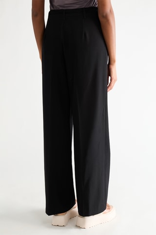 Broek Wide Legs Hoge Taille - Zwart