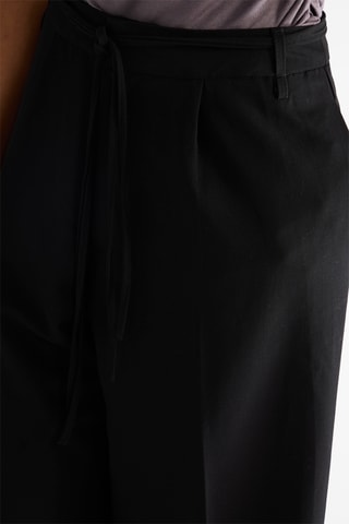 Broek Wide Legs Hoge Taille - Zwart