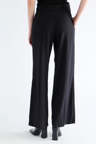 Broek Wide Legs Hoge Taille - Zwart