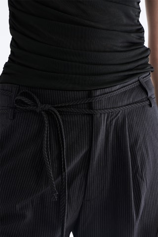 Broek Wide Legs Hoge Taille - Zwart