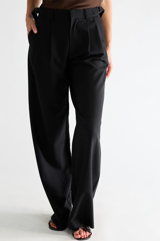 Broek Straight Hoge Taille - Zwart
