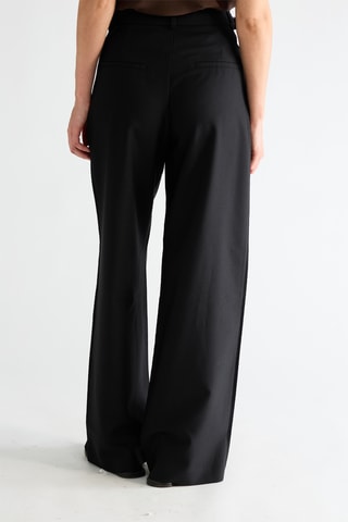Broek Straight Hoge Taille - Zwart