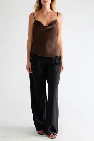Broek Straight Hoge Taille - Zwart