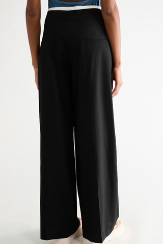 Broek Straight Hoge Taille - Zwart
