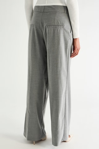 Broek Straight Hoge Taille - Lichtgrijs
