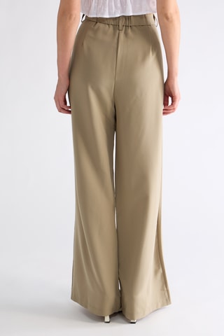 Broek Wide Legs Hoge Taille - Olijfgroen