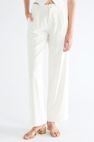 Broek Wide Legs Hoge Taille - Wit