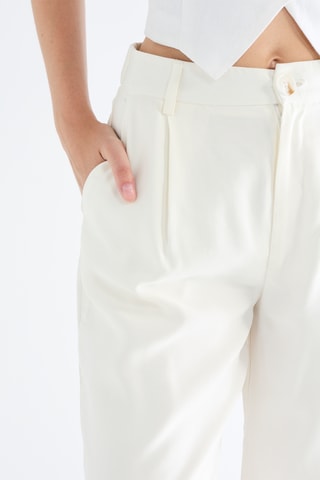 Broek Wide Legs Hoge Taille - Wit