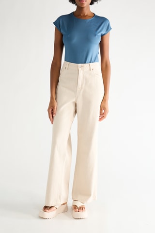 Jeans wide legs - Wit