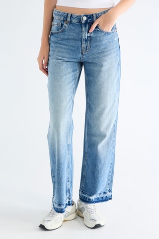 Jeans wide legs - Kobaltblauw
