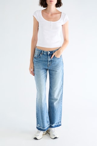 Jeans wide legs - Kobaltblauw