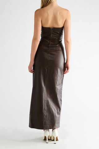 Strapless Jurk - Donkerbruin