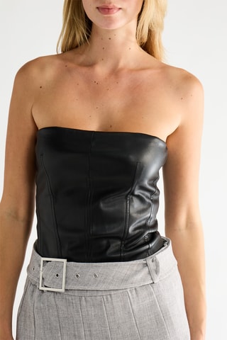 Strapless Top - Zwart