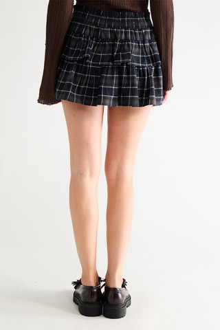 Rok met Ruches Hoge Taille - Marineblauw
