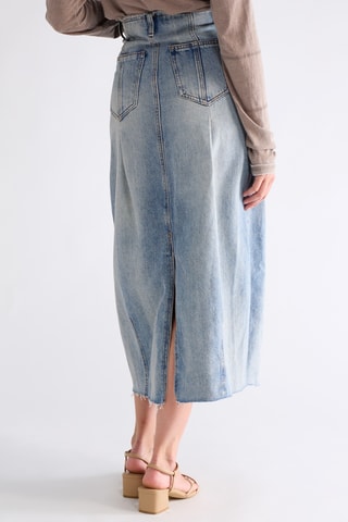 Lange Spijkerrok Hoge Taille - Blauw