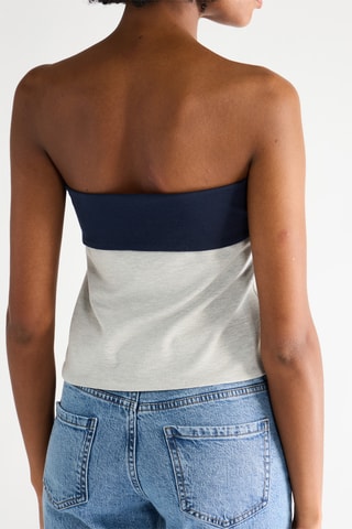 Strapless Top - Gemêleerd Lichtgrijs