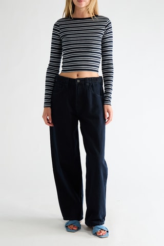 Cropped T-shirt - Lichtgrijs