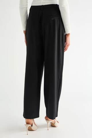 Broek Straight Hoge Taille - Zwart