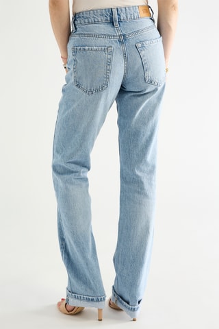 Jeans Hoge Taille Straight Cut - Kobaltblauw