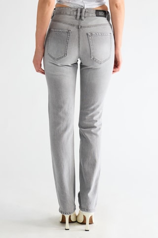 Jeans Hoge Taille Straight Cut - Donkergrijs