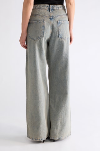 Jeans Wide Legs met Hoge Taille - Kobaltblauw