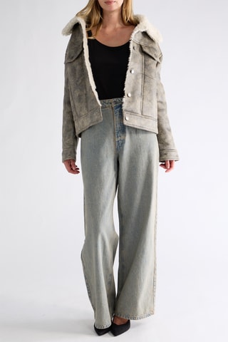 Jeans Wide Legs met Hoge Taille - Kobaltblauw