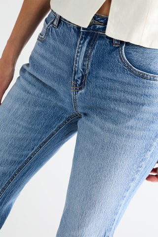Jeans Hoge Taille Flare Cut - Kobaltblauw