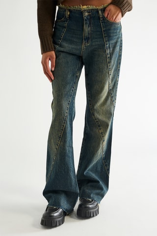 Jeans Hoge Taille Straight Cut - Zwart