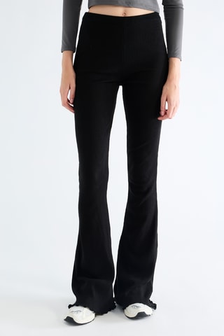 Flare Broek Hoge Taille - Zwart
