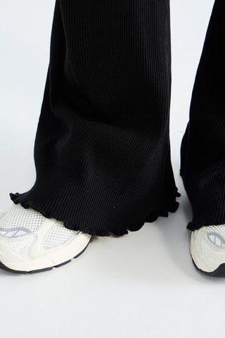 Flare Broek Hoge Taille - Zwart