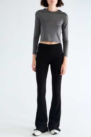 Flare Broek Hoge Taille - Zwart