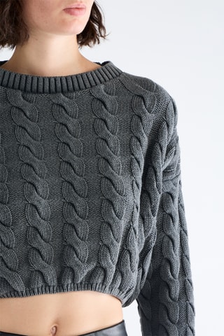 Cropped Trui - Grijs