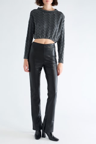 Cropped Trui - Grijs