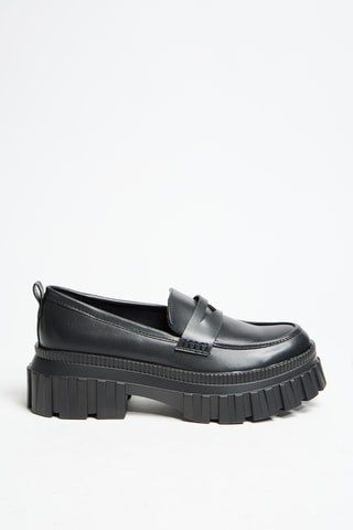 Platform Mocassins - Zwart