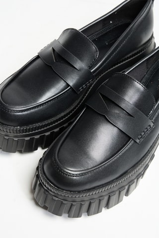 Platform Mocassins - Zwart
