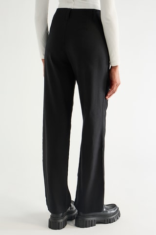 Broek Wide Legs Hoge Taille - Zwart
