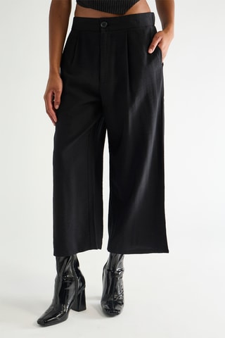 7/8 broek wide legs - Zwart