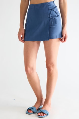 Broekrok Hoge Taille - Marineblauw