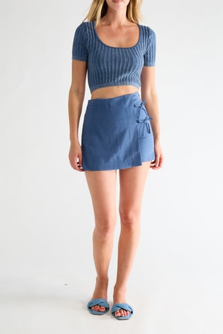Broekrok Hoge Taille - Marineblauw