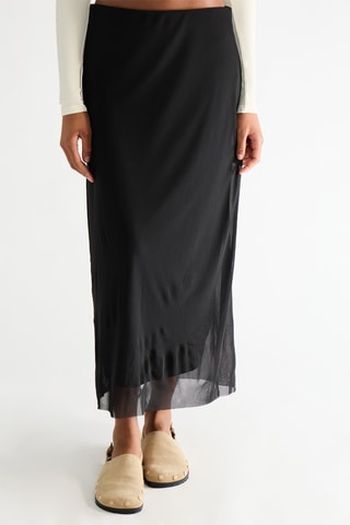 Lange Rok Hoge Taille - Zwart