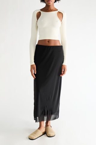 Lange Rok Hoge Taille - Zwart