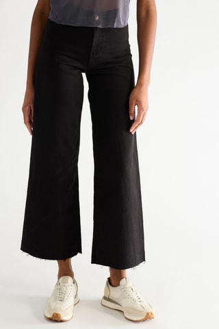 Broek Straight Hoge Taille - Zwart