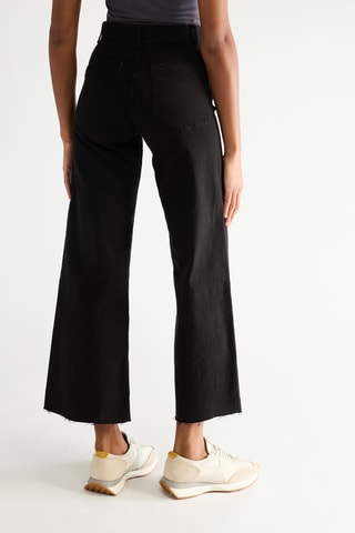 Broek Straight Hoge Taille - Zwart