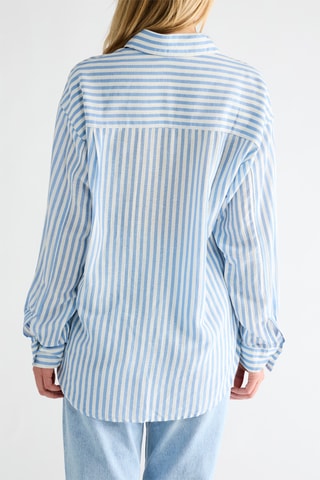 Blouse - Hemelsblauw en Wit