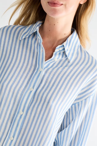Blouse - Hemelsblauw en Wit
