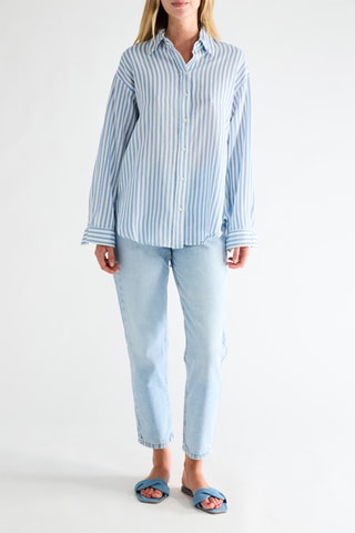 Blouse - Hemelsblauw en Wit