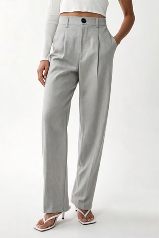 Broek Hoge Taille - Donkergrijs