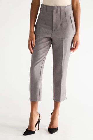 Broek Tapered Hoge Taille - Grijs